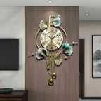 Wall Clocks for Living Room Decor, Unique 3D Metal Iron Ginkgo Leaf Wall Art - Image 8