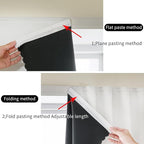 AJAZZ self Adhesive Portable 100% Blackout Curtains Simple and Easy to - Image 4