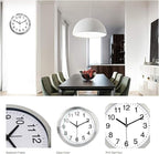 SIN&MI Wall Clock Metal Frame Glass Cover Non-Ticking Number Quartz Wall Clock - Image 8