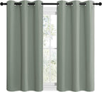 NICETOWN Greyish Green Room Darkening Curtains - Image 2