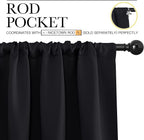 NICETOWN Black Blackout Curtain Blinds - Image 3