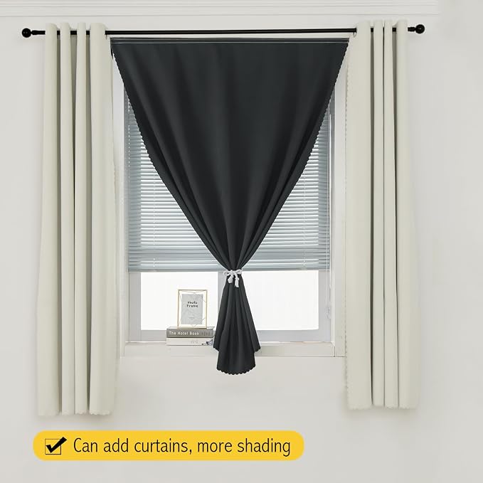Adhesive Blackout Curtains- Self Stick Curtain No Rod Needed Easy to Hang - Image 9