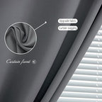 Magic Tape Stick On Curtains Window Shades Pull Down Blackout Window Cover - Image 6