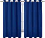 LEMOMO Royal Blue Blackout Curtains 66 x 63 Inch Length/Set of 2 Curtain - Image 2