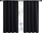 NICETOWN Black Blackout Curtains and Drapes 48 inches Long, Privacy RV Draperies - Image 2