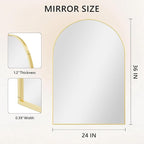 Arched Bathroom Mirror for Wall, HD Glass Over Sink for Bathroom - Image 7
