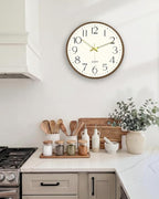 Vintage Wall Clock 14 Inch Quartz Silent Non-Ticking Analog Clock Battery - Image 8