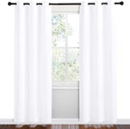NICETOWN White Samll Window Blackout Curtain Panels, 42 inches x 78 inches - Image 2