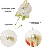 3 Pack Pink Flower Decorative Hooks - Image 6