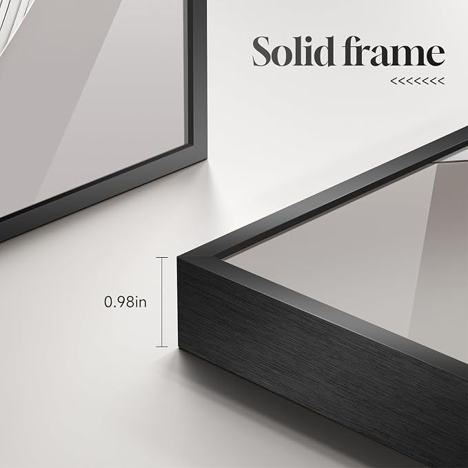 Large Framed Modern Abstract Wall Art, 3 Piece Minimalist Bright Style Prints - Image 6