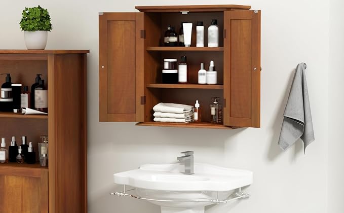 ChooChoo Bathroom Wall Cabinet, Over The Toilet Space Saver Storage Cabinet - Image 2