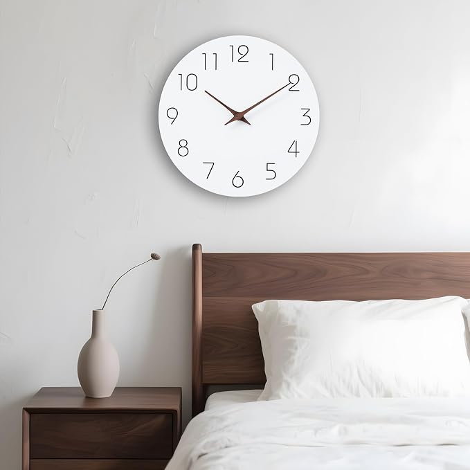 Mosewa Large Wall Clock Battery Operated 16 Inch White Silent Non Ticking - Image 8