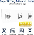 YASONIC Shower Caddy Adhesive, No Drill Bathroom Shower Organizers, - Image 7