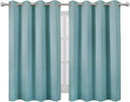 LEMOMO Stone Blue Thermal Blackout Curtains/52 x 45 Inch/Set of 2 Panels Room - Image 2