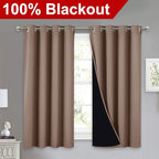 NICETOWN Bedroom Full Blackout Curtain Panels, Super Thick Insulated Window - Image 2