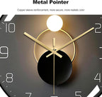 ErgoCar Silent Modern Art Deco Metallic Wall Clock - Image 5