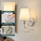 Battery Operated Wall Sconces set of Two, Rechargeable Wall Sconce - Image 6