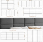 IFNOW Wall Mounted Upholstered Headboard, 3D Peel and Stick Soundproof Wall - Image 6