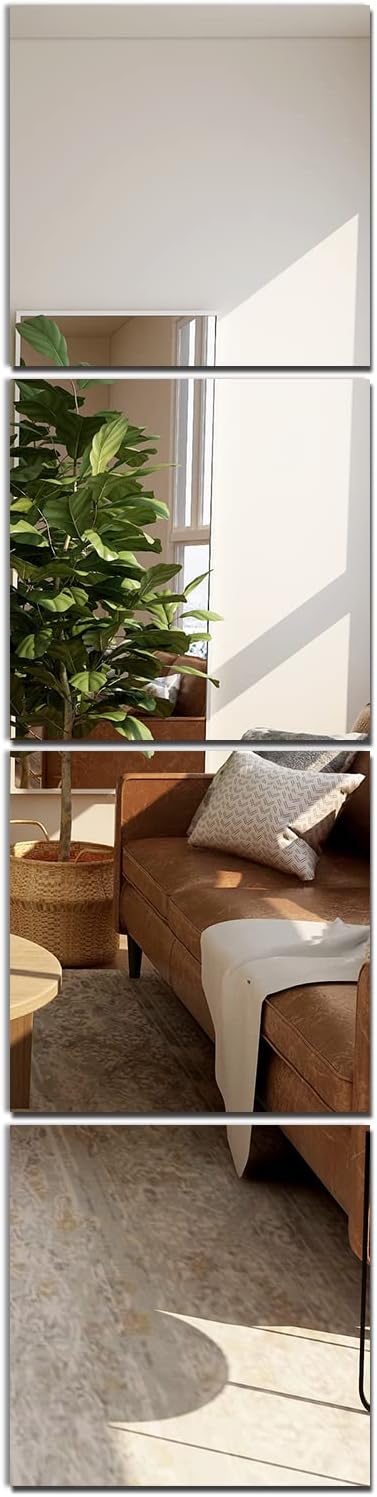TRAHOME Home Gym Mirror Tiles for Wall, Living Room, Over The Door by TRAHOME