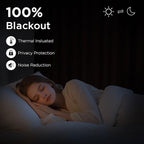 CUCRAF Blackout Curtains 72 inch Length 2 Panels Set, Rod Pocket Room Darkening - Image 2