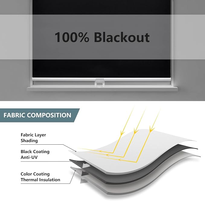 Cordless Roller Shades Blackout Blinds - Image 4