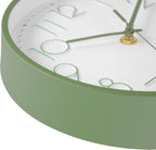 Modern Green Bathroom Wall Clocks 8 Inch Non-Ticking Battery Operated - Image 5