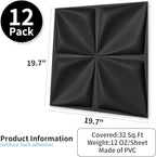Art3d Decorative 3D Wall Panel, 32 Sq.FT PVC Interior Wall Decor - Image 3