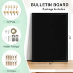 DOLLAR BOSS Large Black Cork Board Double-Sided Bulletin Board - Image 6