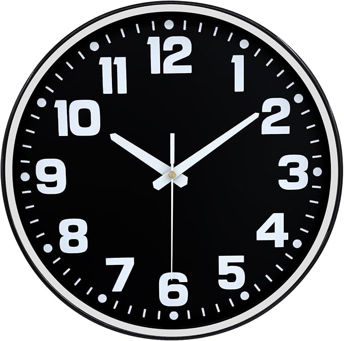 Wall Clock, 8inch Modern Silent Non-Ticking Wall Clocks Battery Operated by MABPEDO