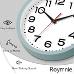 Roymnie Wall Clock Silent Non-Ticking Modern Clock Battery Operated 8 Inch - Image 6