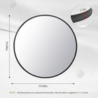 HARRITPURE Round Mirror 19.6" Black Wall Mounted Circle Mirror - Image 5