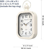 Menterry Small Retro Rectangle Wall Clock, Battery Operated Silent Decor Wall - Image 2
