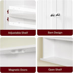 TEENFON Medicine Cabinet with Adjustable Shelves and Towel Rack, Wall Mounted - Image 7