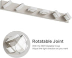 Ralbay Brushed Nickel Bathroom Vanity Light Metal Acrylic Modern LED Bathroom - Image 2