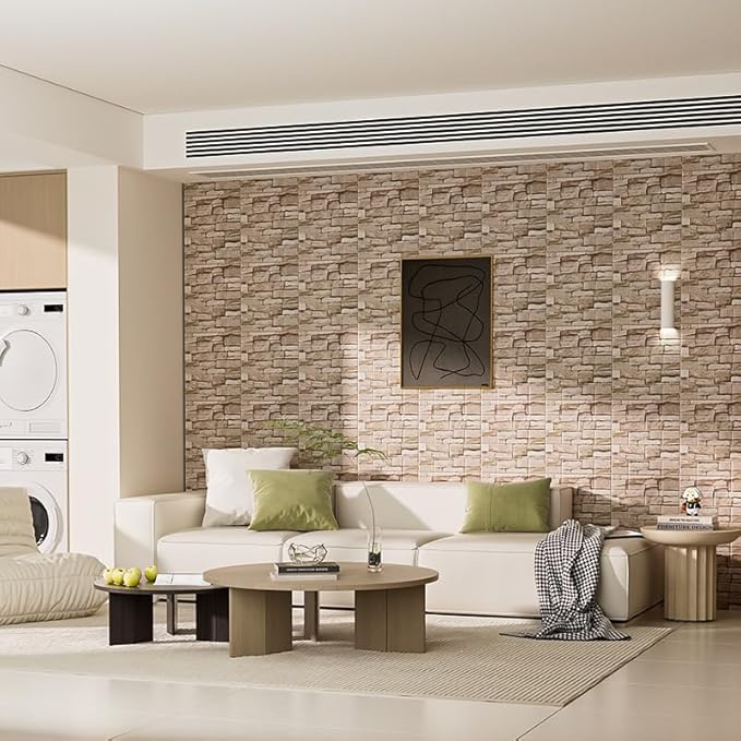 40 PCS 3D Wall Panels Peel and Stick Faux Foam 15"*13.7" White Brick Wallpaper - Image 6