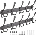TICONN Wall Mounted Coat Rack, Five Heavy Duty Tri Hooks All Metal Construction by TICONN