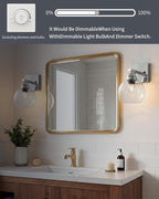 Bathroom Light Fixtures, 1-Light Silver Vanity Light - Image 4
