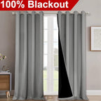 NICETOWN Full Shading Curtains 90 inches Long 2 Panels Set - Image 2