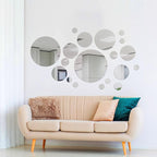 Shappy 32 Pcs Acrylic Mirror Wall Stickers Removable Round Wall Decal Circle by Shappy