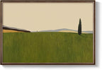 Vintage Framed Green Abstract Landscape Wall Art, Modern Sage Green Canvas - Image 8