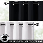 Yakamok 100% Blackout Curtain Panels 84 inches Cold and Light Blocking Drapes - Image 2