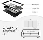 Framed Black and White Gray Modern Abstract Wall Art, Minimalist Art Prints - Image 7
