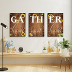 GUBIYU Rustic Farmhouse Dining Room Decor Cute Gather Signs - Image 3