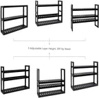 Domax Bamboo Bathroom Shelf 3-Tier Wall Mount Storage Rack Multifunctional - Image 5