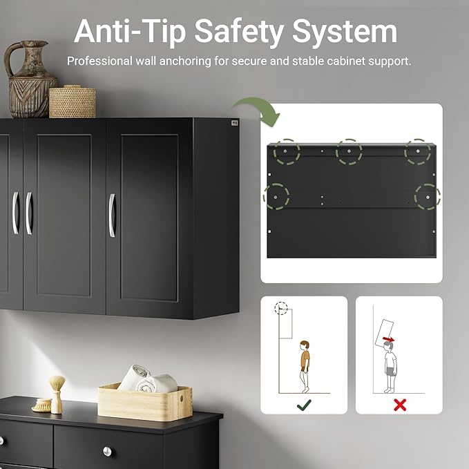 SoBuy Wall Cabinet Laundry Room, Medicine Cabinet - Image 3