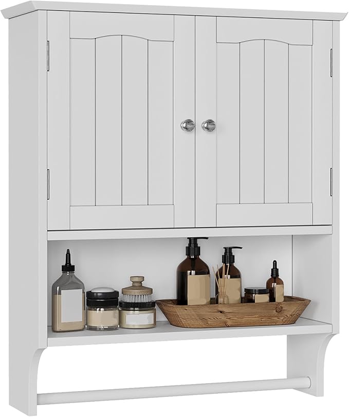 Bathroom Cabinet, Wall Mount, Towel Rack, Over The Toilet Storage Cabinet - Image 6