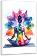 GELDSTEI Framed Zen Wall Art, Chakra Yoga Wall Decor, Colorful Meditation by Unknown