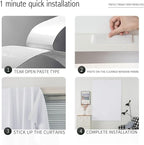 Portable Light Blocking Curtains Self-Stick Design, Removable Adhesive Window - Image 4