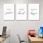 Framed Canvas Wall Art Positive Quotes, Office Wall Art Decor, Positive - Image 3