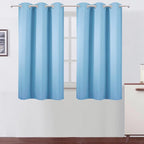 LEMOMO Sky Blue Blackout Curtains 42 x 54 Inch Length Set of 2 Panels Grommet by Lemomo